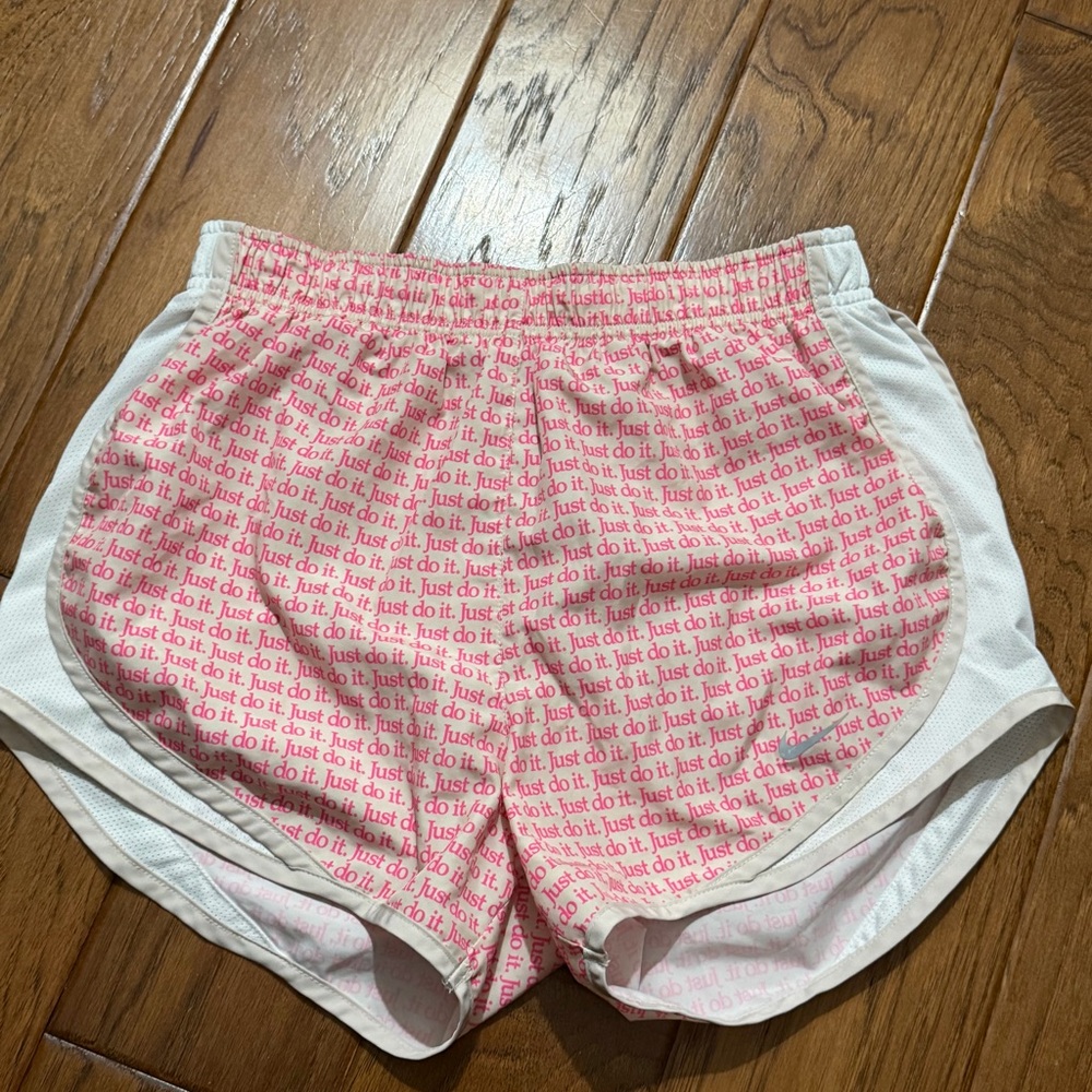 Nike Women's Athletic Shorts in Pink and White